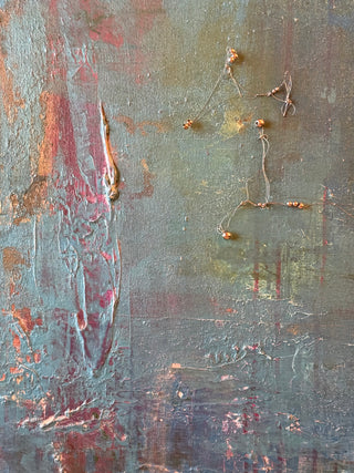 Ocean Topography: Original Mixed Media Large Scale Painting by Catherine F. Powers