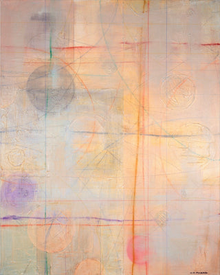 Remote Connections I: Original Mixed Media Large Scale Painting by Catherine F. Powers