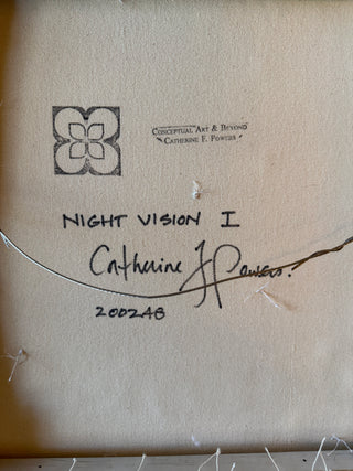 Night Vision I: Original Mixed Media Painting by Catherine F. Powers