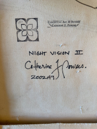 Night Vision II: Original Mixed Media Painting by Catherine F. Powers