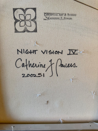 Night Vision IV: Original Mixed Media Painting by Catherine F. Powers