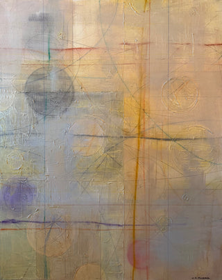 Remote Connections I: Original Mixed Media Large Scale Painting by Catherine F. Powers