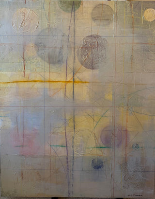 Remote Connections II: Original Mixed Media Large Scale Painting by Catherine F. Powers