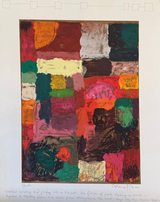 Quilt: Archival Signed Print with Artistic Markings & Handwritten Reflections